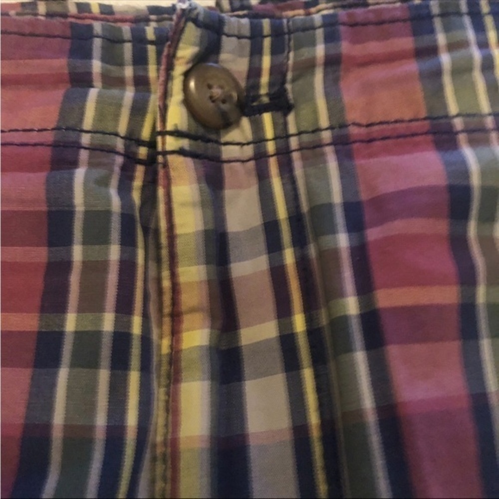 Bass Mens Plaid Casual Lightweight Cotton Shorts Size 34 - Picture 4 of 5